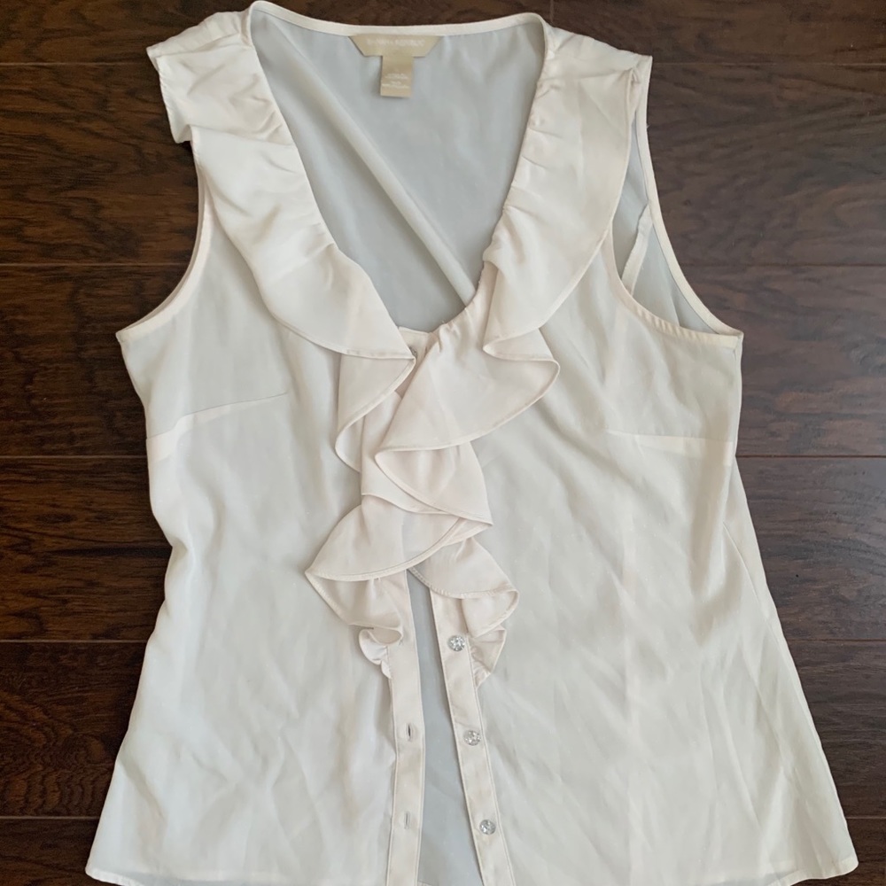 Banana Republic white silk shell. Size small
